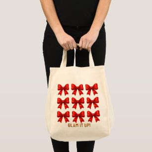 Glam It Up — Bold Bow Pattern Energy ✨ Tote Bag