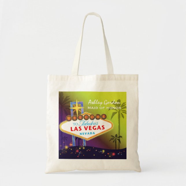Glam Las Vegas Wedding Maid of Honor Gift Tote Bag (Front)