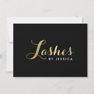 Glam Lashes Script Gold/Black Gift Certificate