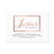 Glam Lashes Script Text Rose Gold Aftercare Card