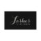 Glam Lashes Script Text Silver/Black Business Card