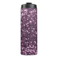 Glam Lavender Faux Glitter Purple Print