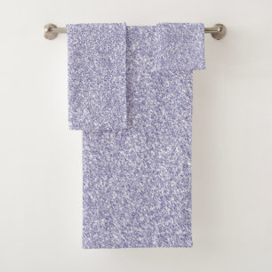 Glam Lavender Lilac Purple Glitter         Bath Towel Set