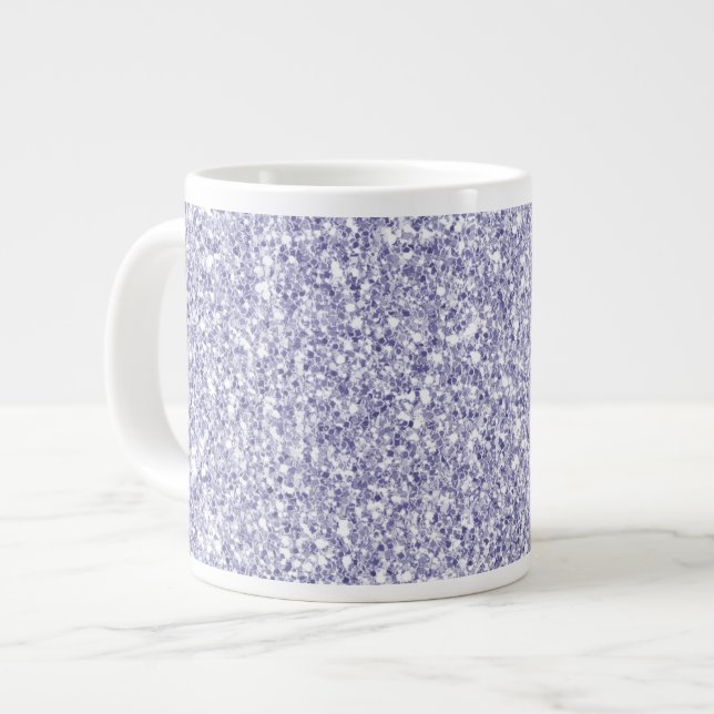 Glam Lavender Lilac Purple Glitter     Large Coffee Mug (Front Left)