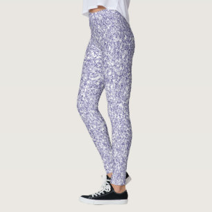Glam Lavender Lilac Purple Glitter          Leggings