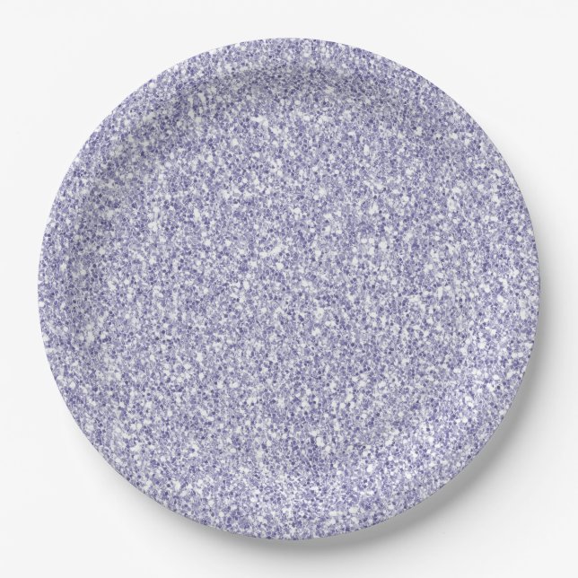 Glam Lavender Lilac Purple Glitter      Paper Plate (Front)