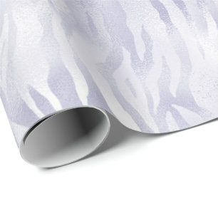 Glam Lavender Lilac Zebra Print    Wrapping Paper