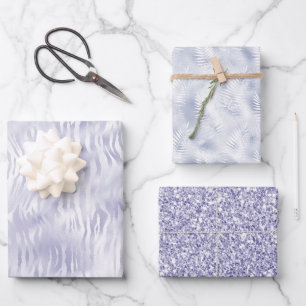 Glam Lavender Lilac Zebra Print      Wrapping Paper Sheet