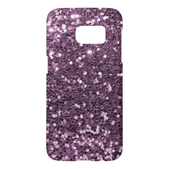 Glam Lavender Purple Faux Glitter Print