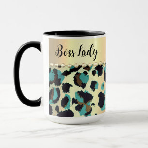"Glam Leopard Boss Lady   Mug