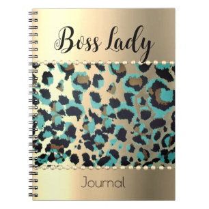 "Glam Leopard Boss Lady   Notebook
