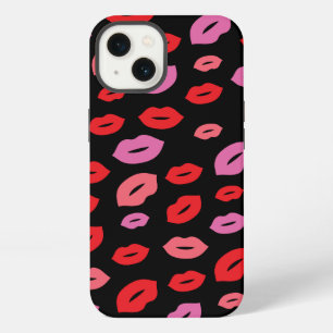 Glam Lip Print Beauty Pink/Red/Black iPhone 13 Case