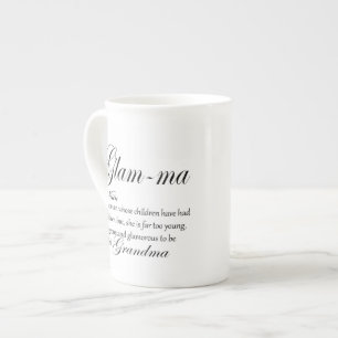GLAM MA grandma definition Bone China Mug