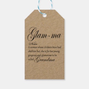 GLAM MA grandma definition Gift Tags