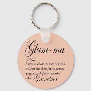 GLAM MA grandma definition Key Ring
