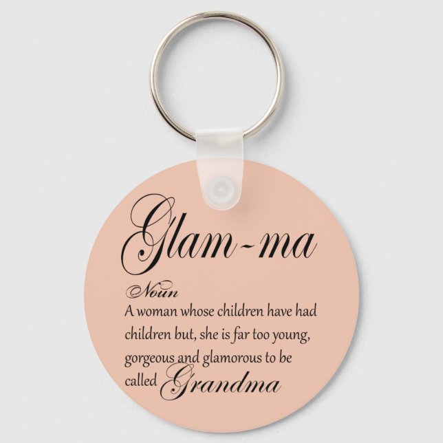 GLAM MA grandma definition Key Ring (Front)