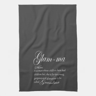 GLAM MA grandma definition Tea Towel