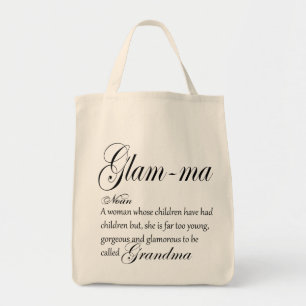 GLAM MA grandma definition Tote Bag