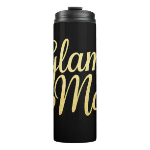 Glam Ma Heart Gold Mum Grandma Mother's Day Thermal Tumbler