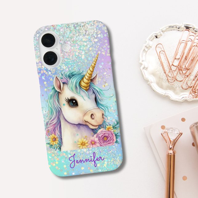 Glam Magical Unicorn Glittery Case-Mate iPhone Case (Creator Uploaded)