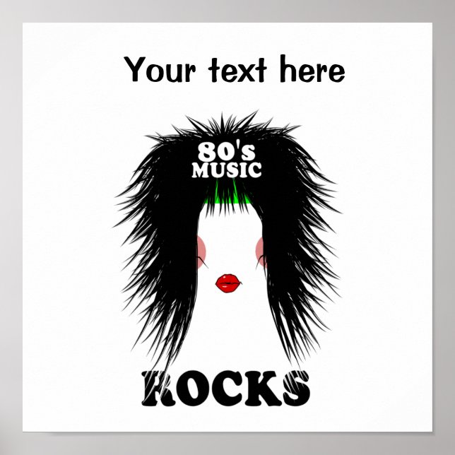 Glam metal Eighties music rocks Poster (Front)
