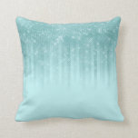 Glam Mint Green Aqua Glitter Striped Gradient Cushion<br><div class="desc">This modern and glamourous design is a simple but chic design for the contemporary woman. It features a faux printed aqua sparkly glitter sequin gradient ombre on top of a mint green background. Enjoy this elegant and pretty design to compliment your fashion personality. ***IMPORTANT DESIGN NOTE: For any custom design...</div>
