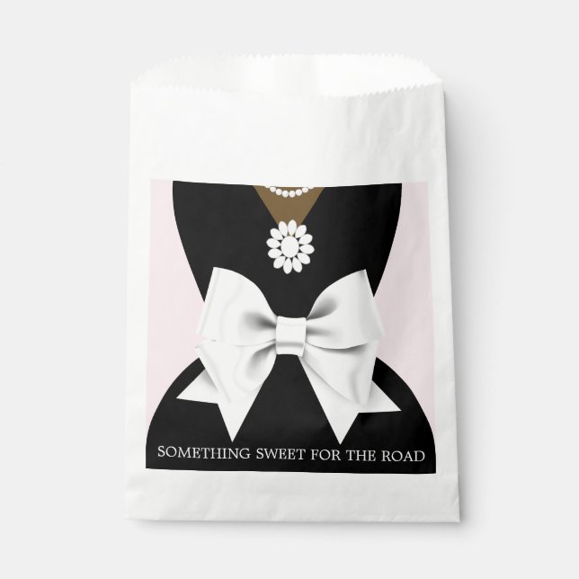 Glam Modern Girly Pink Ethic Tiffany Baby Shower Favour Bags (Front)