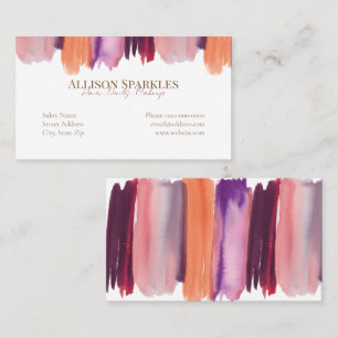 Glam Nail Polish Art Manicure Salon Business Card