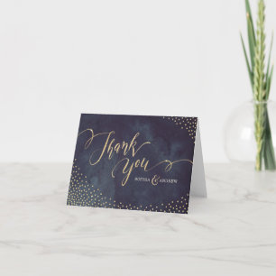 Glam night faux gold glitter calligraphy thank you
