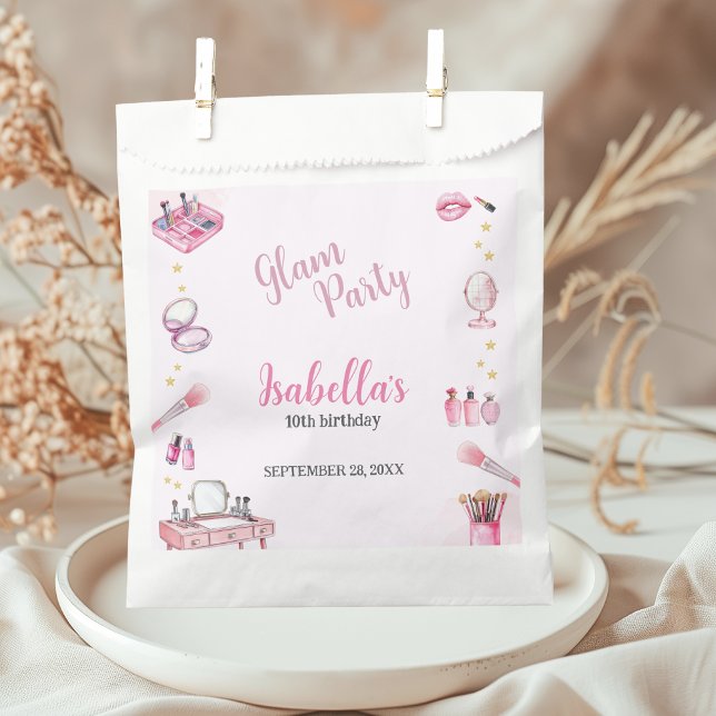 Glam Party Girl Beauty Spa Favour Bags (Creator Uploaded)