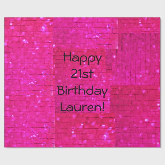 Glam Party Personalise Wrapping Paper (Flat)