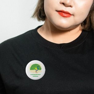 Glam Peacock Pun Design 6 Cm Round Badge