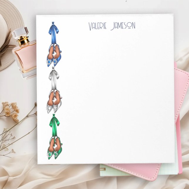 Glam Personalised Stiletto Heels Notepad (Creator Uploaded)