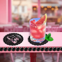 Glam Pink Black Fashion 21st Birthday Party