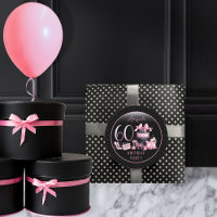 Glam Pink Black Fashion 60th Birthday Party