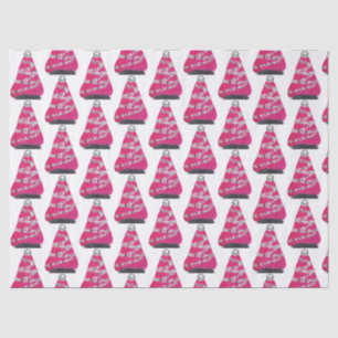 Glam Pink Christmas tree Tissue Paper