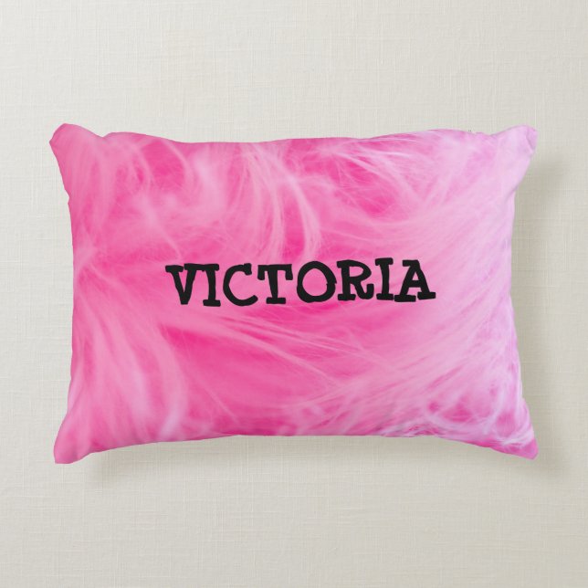 Glam Pink Girly Design  Decorative Cushion (Front)