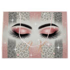 Glam Pink Glitter Eyelashes Monogram 