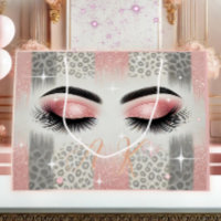 Glam Pink Glitter Eyelashes Monogram 