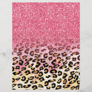 Glam Pink Glitter Leopard Pattern Flyer