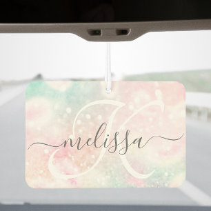 Glam Pink Glitter Pastel Girly Pattern Car Air Freshener