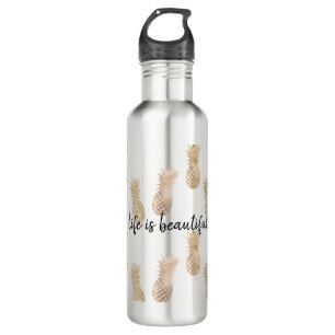 Glam Pink Gold Pineapples 710 Ml Water Bottle