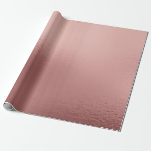 Glam Pink Rose Gold Glass Shiny Wrapping Paper