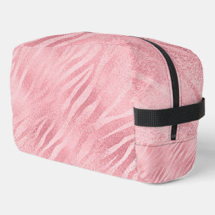 Glam Pink Zebra Print Dopp Kit