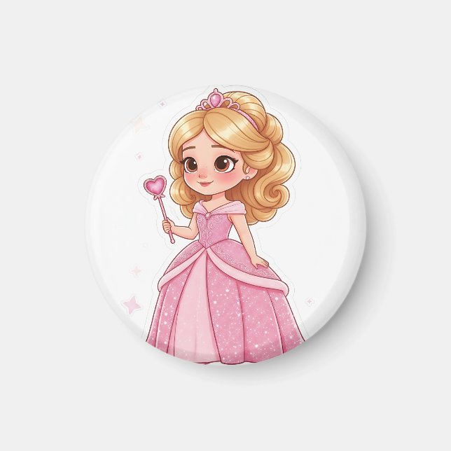Glam Princess custom cut vinyl Magnet (Front)