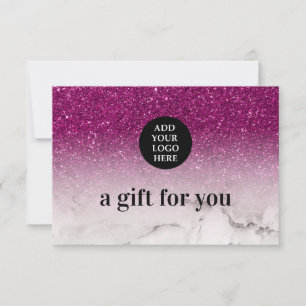 Glam Purple Glitter Ombre Marble upload your logo