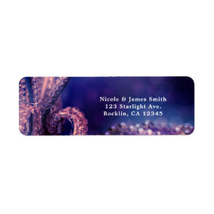 Glam Purple Glow Chic Glamour Pearls Invitation