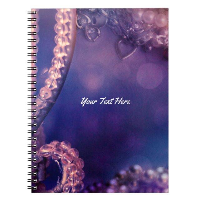 Glam Purple Glow Chic Glamour Personalised Notebook (Front)
