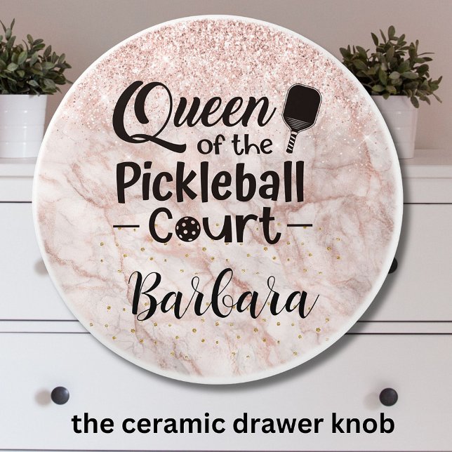 Glam Queen of the Pickleball Court Ceramic Knob (Creator Uploaded)