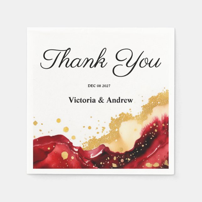 Glam Red  Napkin (Front)